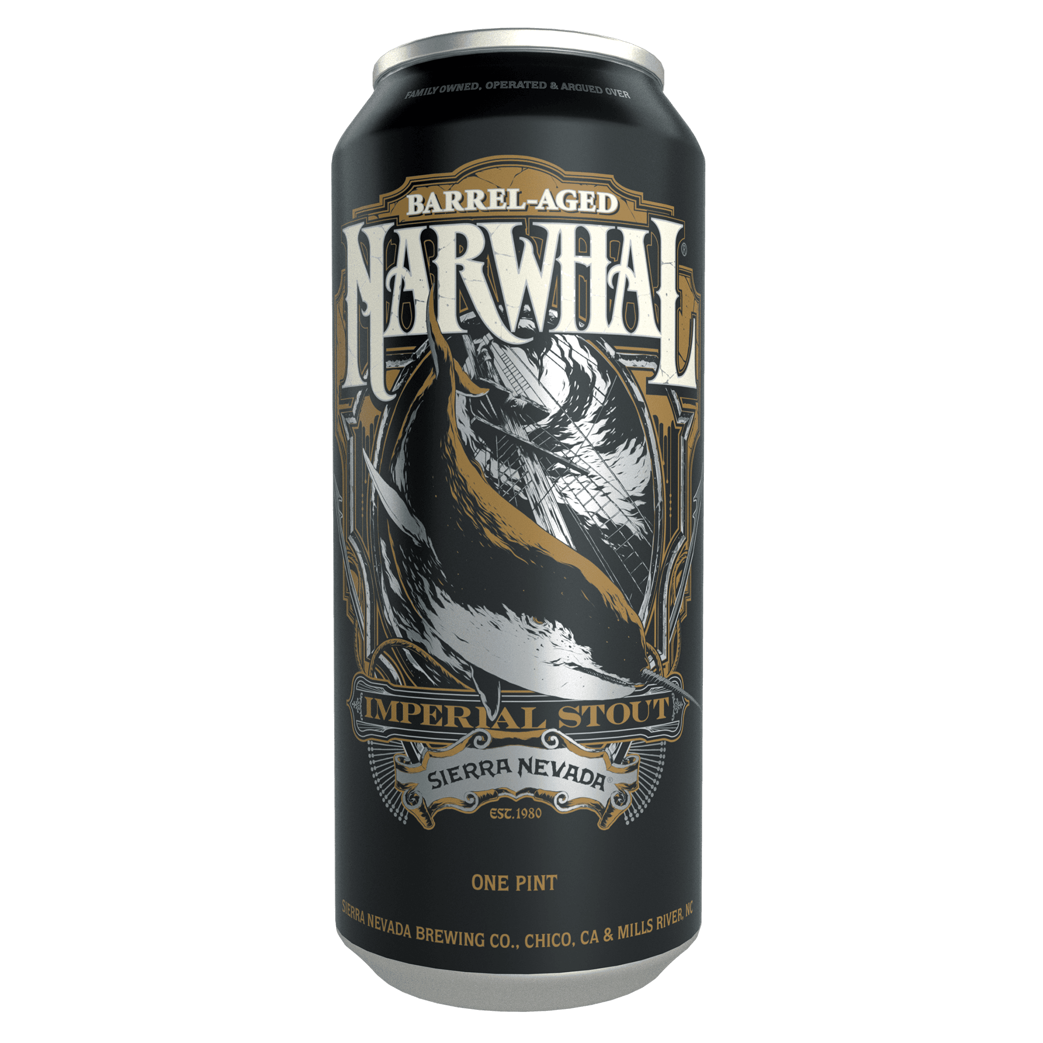 Sierra Nevada Barrel Aged Narwhal Imperial Stout 16oz can