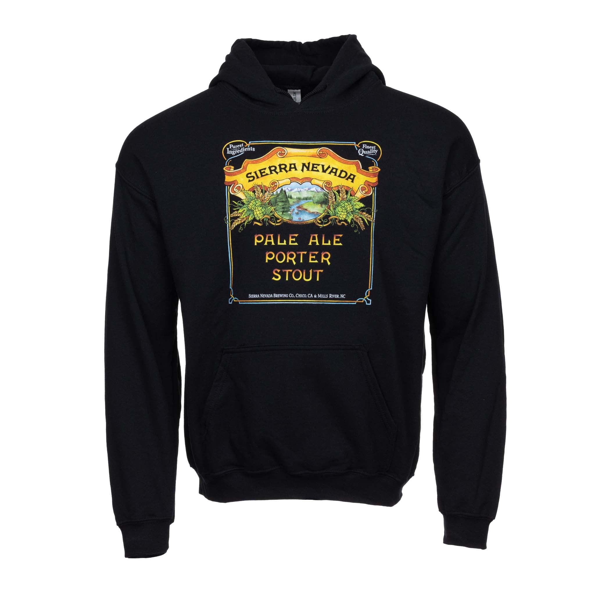 Pale-Porter-Stout Black Hooded Sweatshirt