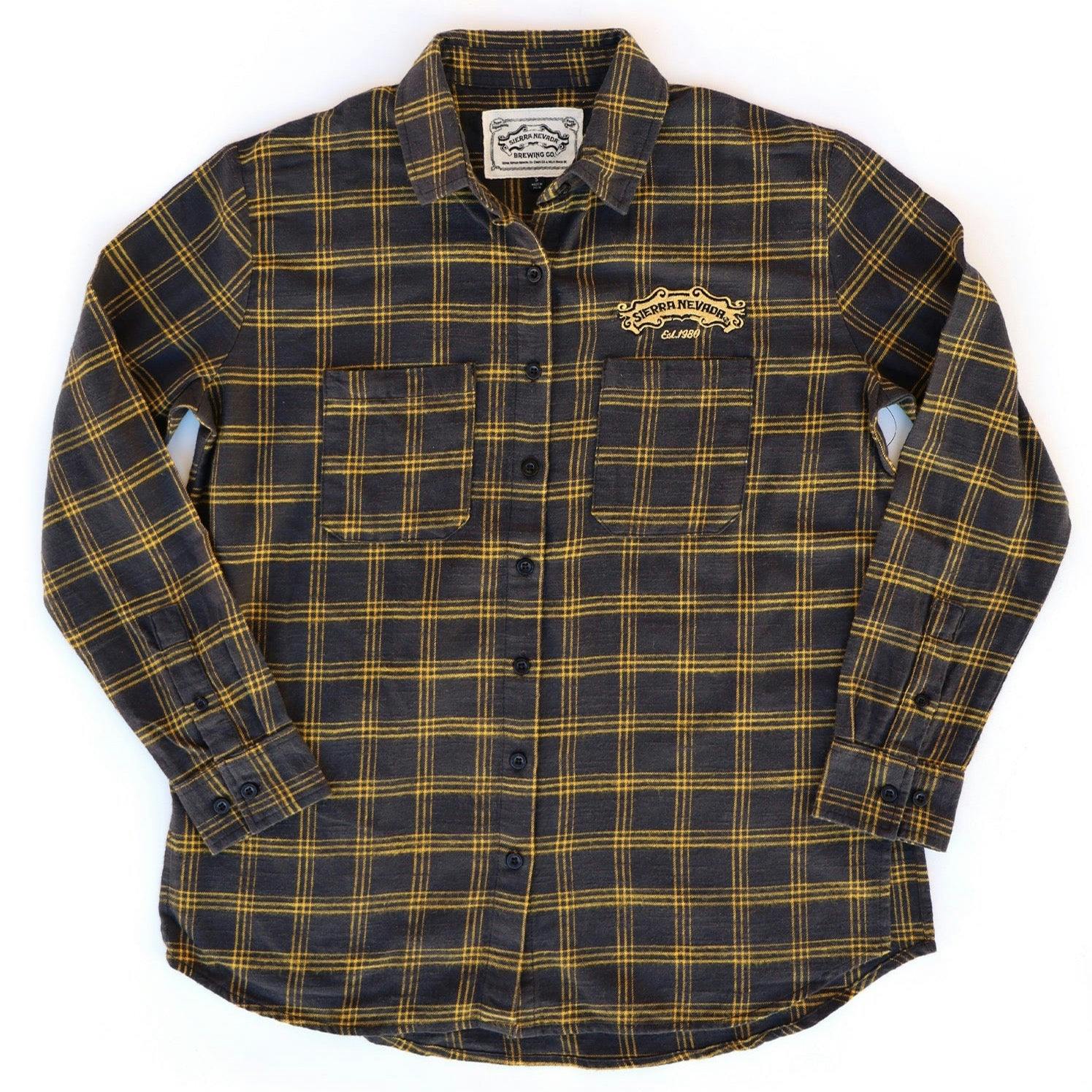 Women's plaid button up- Sierra Nevada 40th anniversary 